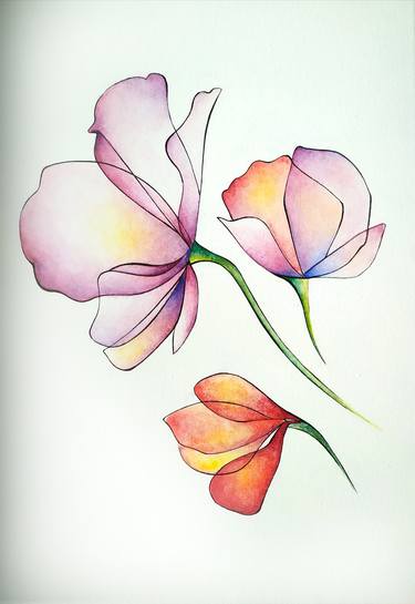Print of Art Deco Floral Paintings by Maryna Yarmishko
