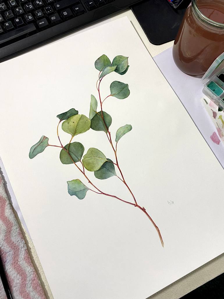 Original Realism Botanic Painting by Viktoriia Kolesnykova
