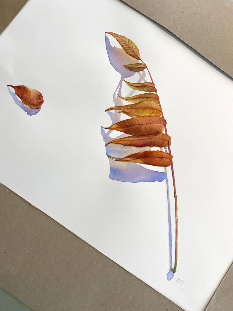 Original Photorealism Botanic Painting by Viktoriia Kolesnykova