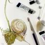 snail raspberry twig summer watercolour berry