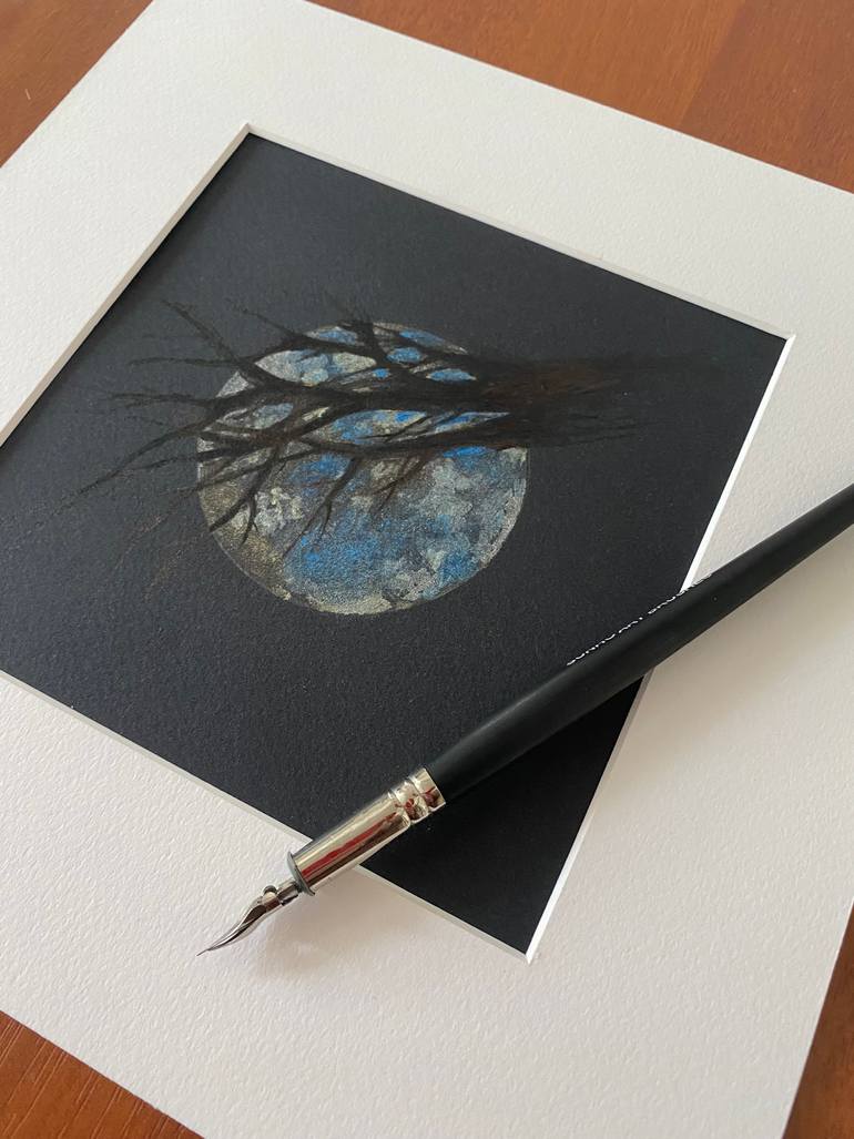 Original Minimalism Nature Painting by Viktoriia Kolesnykova