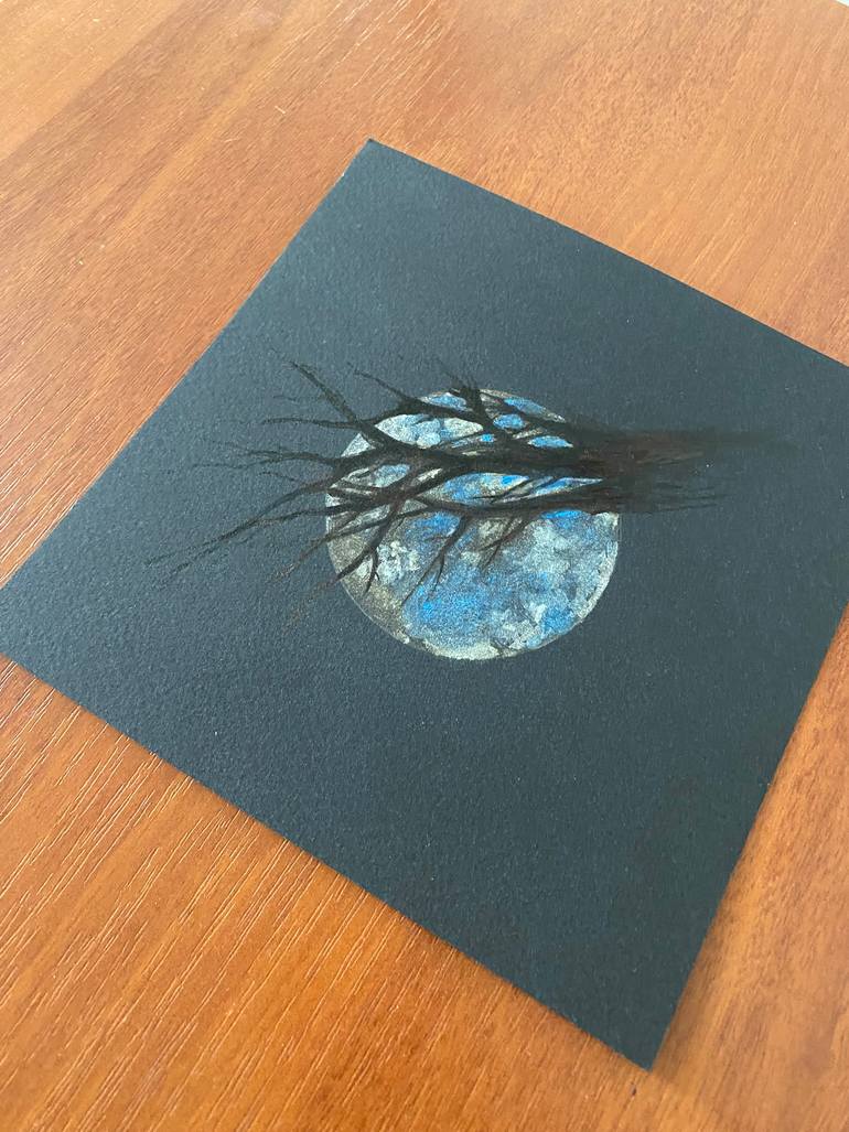 Original Minimalism Nature Painting by Viktoriia Kolesnykova