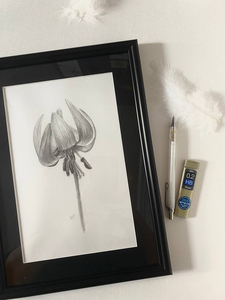 Original Photorealism Botanic Drawing by Viktoriia Kolesnykova