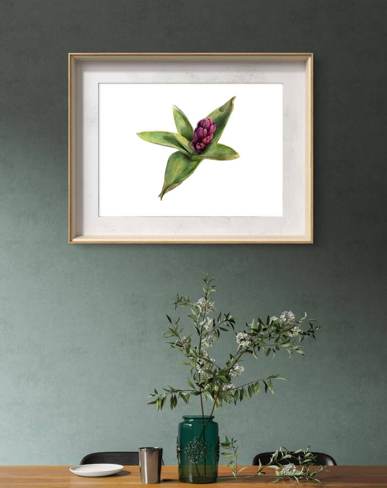 Original Photorealism Botanic Painting by Viktoriia Kolesnykova