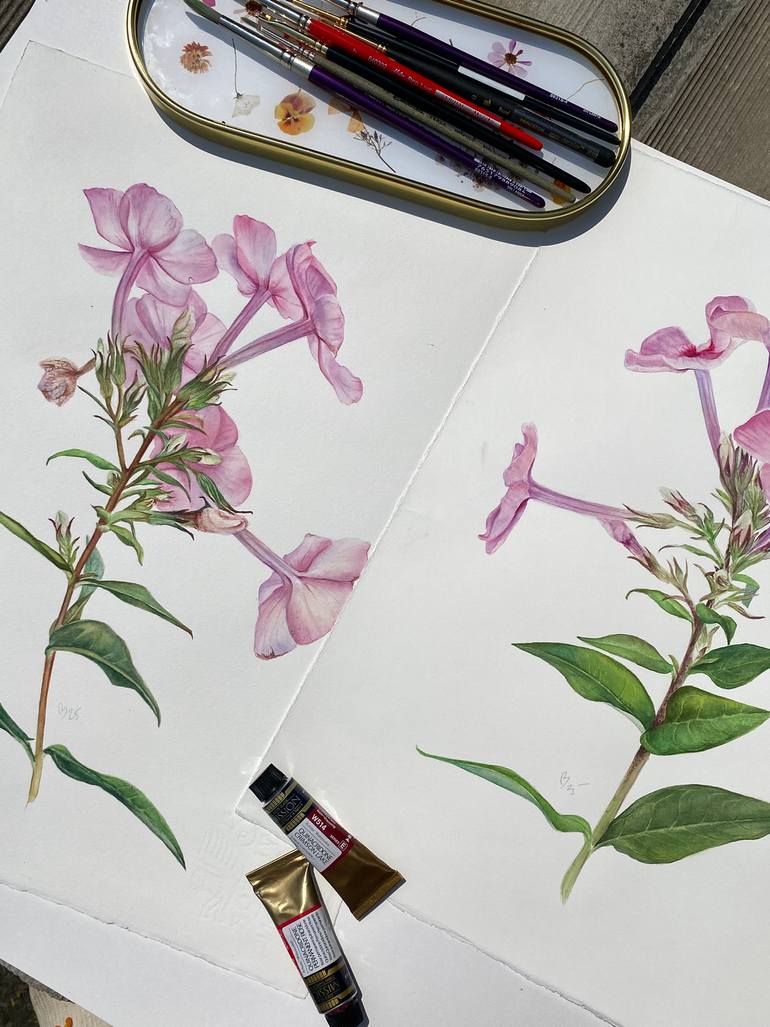 Original Photorealism Floral Painting by Viktoriia Kolesnykova