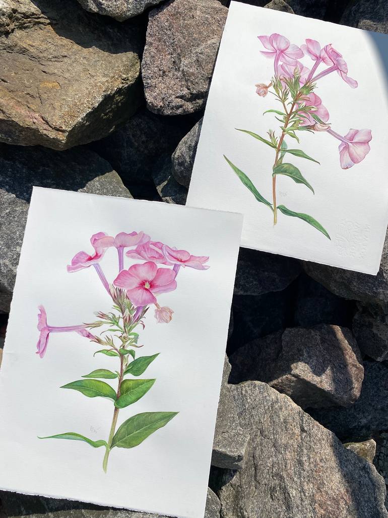 Original Photorealism Floral Painting by Viktoriia Kolesnykova
