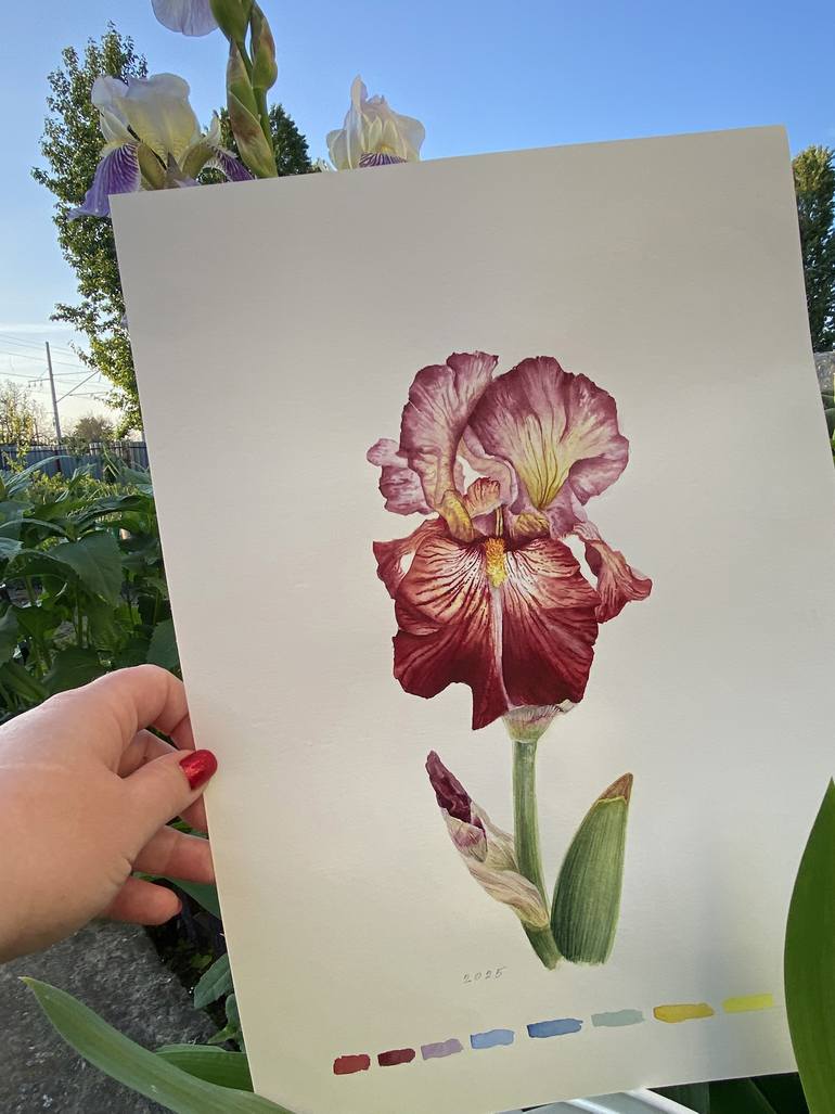 Original Photorealism Floral Painting by Viktoriia Kolesnykova