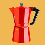 Red classic pro espresso maker by Steve Munro