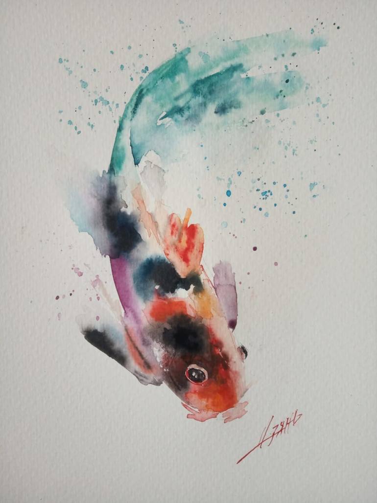 Goldenfish Painting By Tanya Dzekunova Saatchi Art