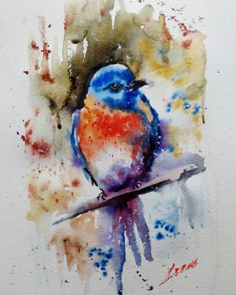 Bird watercolor Painting by Tanya Dzekunova | Saatchi Art