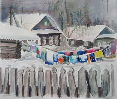 Print of Folk Home Paintings by Tanya Dzekunova