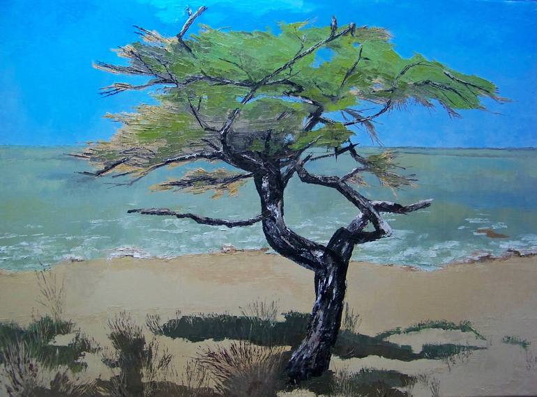 Original Figurative Tree Painting by ROCHETTE MARYSE