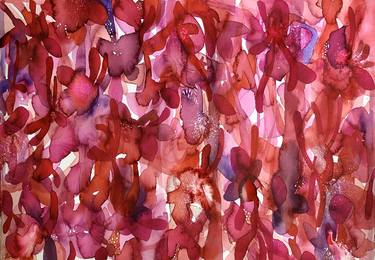 Original Abstract Floral Paintings by Elena Ocaña