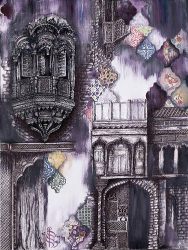 Original Architecture Painting by Mesha Noor