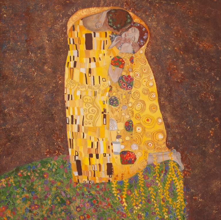Kiss. Copy after Gustav Klimt Drawing by Alexandra Batyaeva | Saatchi Art