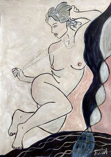 Original Illustration Nude Paintings by Juliet James
