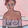 portrait of a female in pink and brown