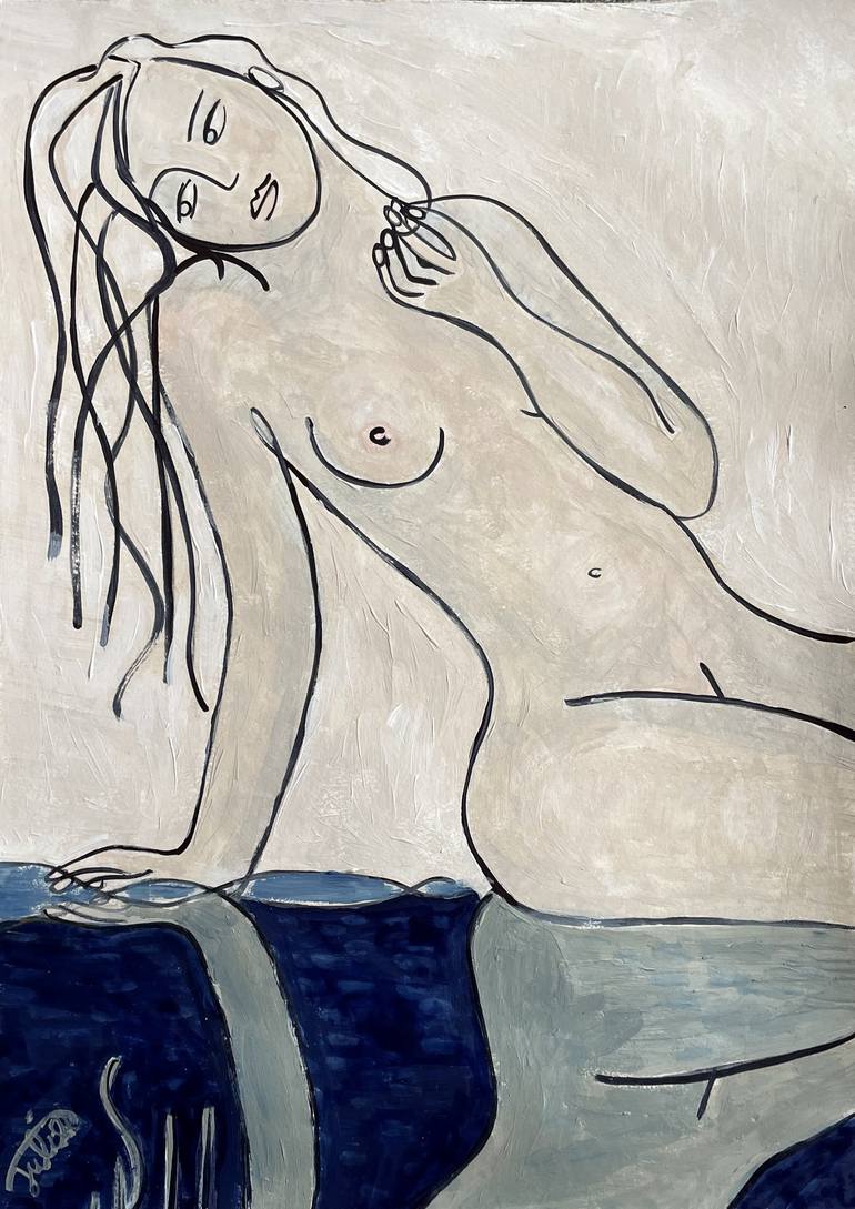 Print of Abstract Expressionism Nude Paintings by Juliet James