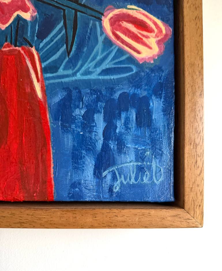 Original Abstract Expressionism Floral Painting by Juliet James