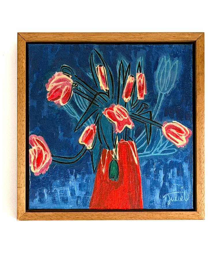 Original Abstract Expressionism Floral Painting by Juliet James