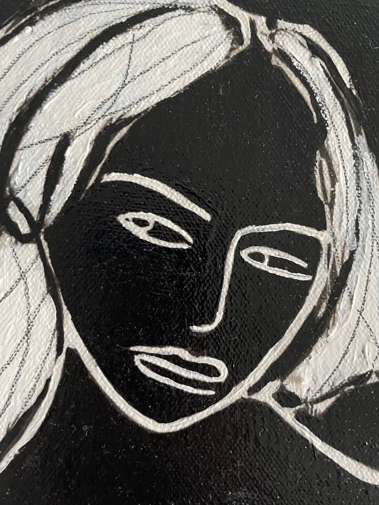 Original Black & White Nude Painting by Juliet James