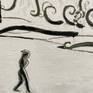 abstract figure on a beach