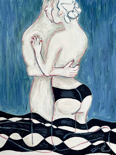 Print of Expressionism Erotic Paintings by Juliet James