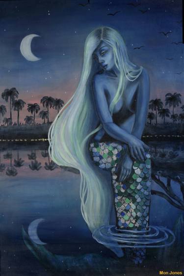 Mermaid and the moon thumb