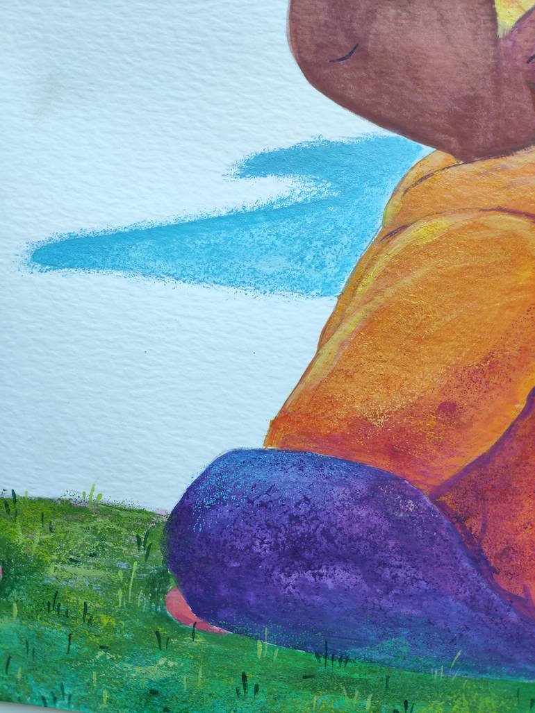 Original Conceptual Love Painting by Eleonora Rom