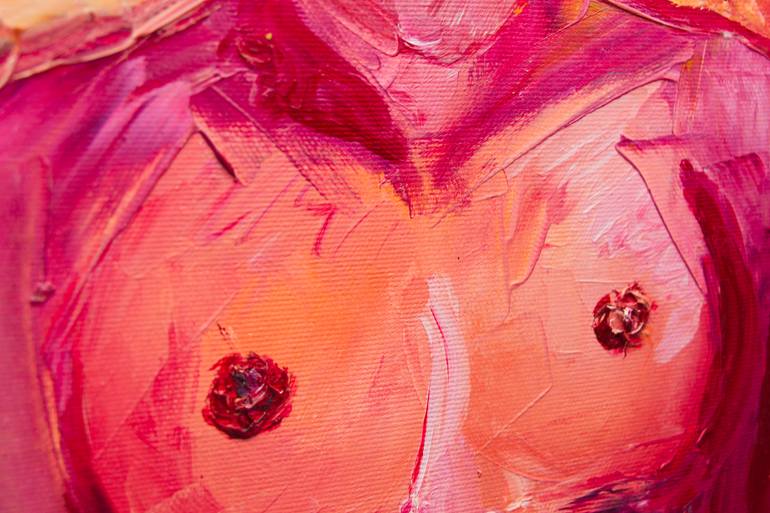 Original Abstract Nude Painting by Elsa Vainer