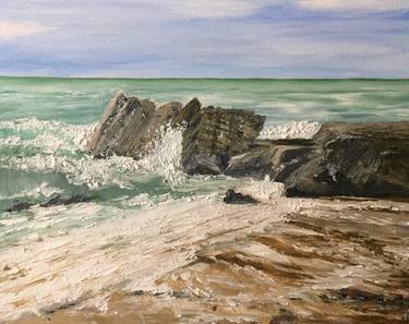 Original Impressionism Beach Paintings by Robert Petcher