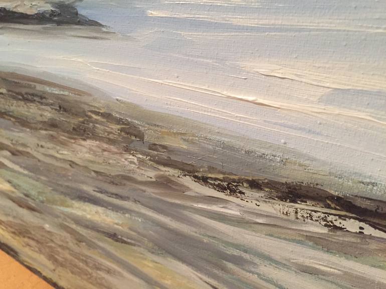 Original Impressionism Beach Painting by Robert Petcher