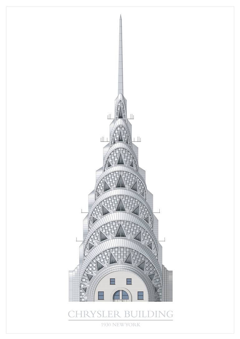 Chrysler Building New York New Media By Charlie Edwards Saatchi Art