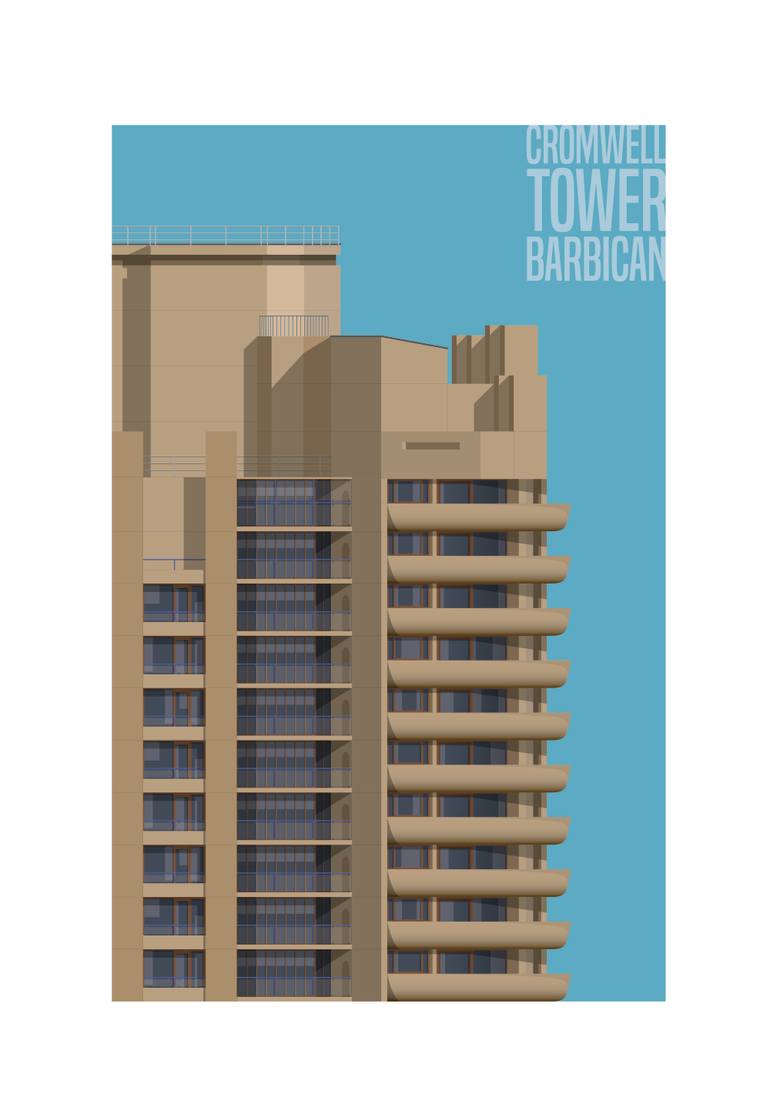Original Illustration Architecture Mixed Media by Charlie Edwards