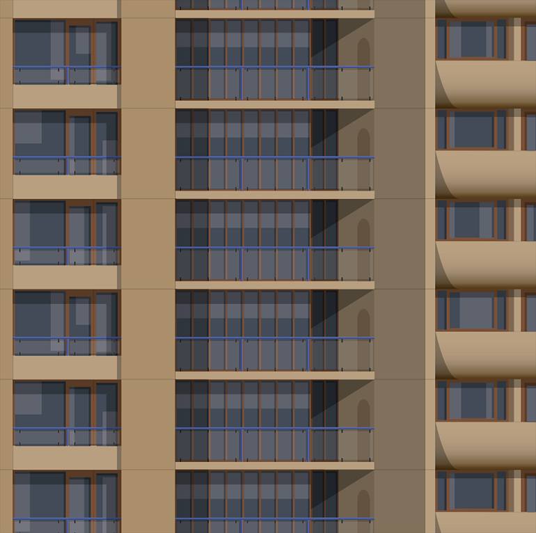 Original Illustration Architecture Mixed Media by Charlie Edwards
