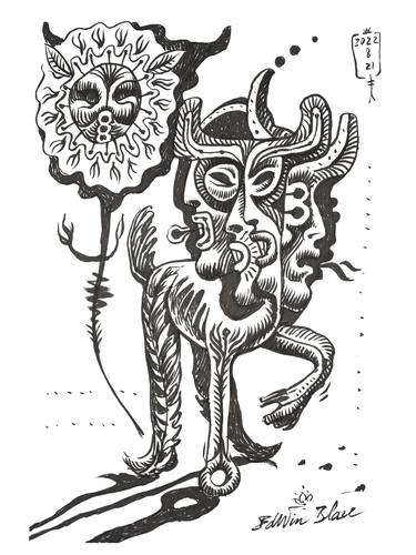 Print of Figurative Animal Drawings by EdWin Blaze