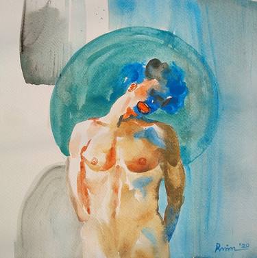 Print of Expressionism Nude Paintings by Rifat Ara Mim