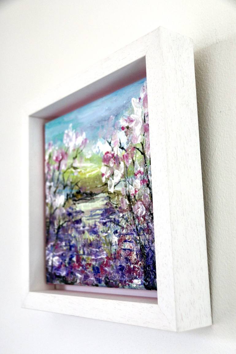 Original Abstract Expressionism Floral Painting by Rine Philbin