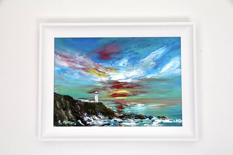 Original Abstract Expressionism Seascape Painting by Rine Philbin