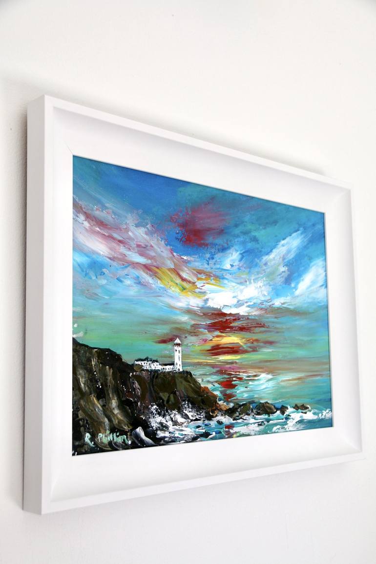 Original Abstract Expressionism Seascape Painting by Rine Philbin