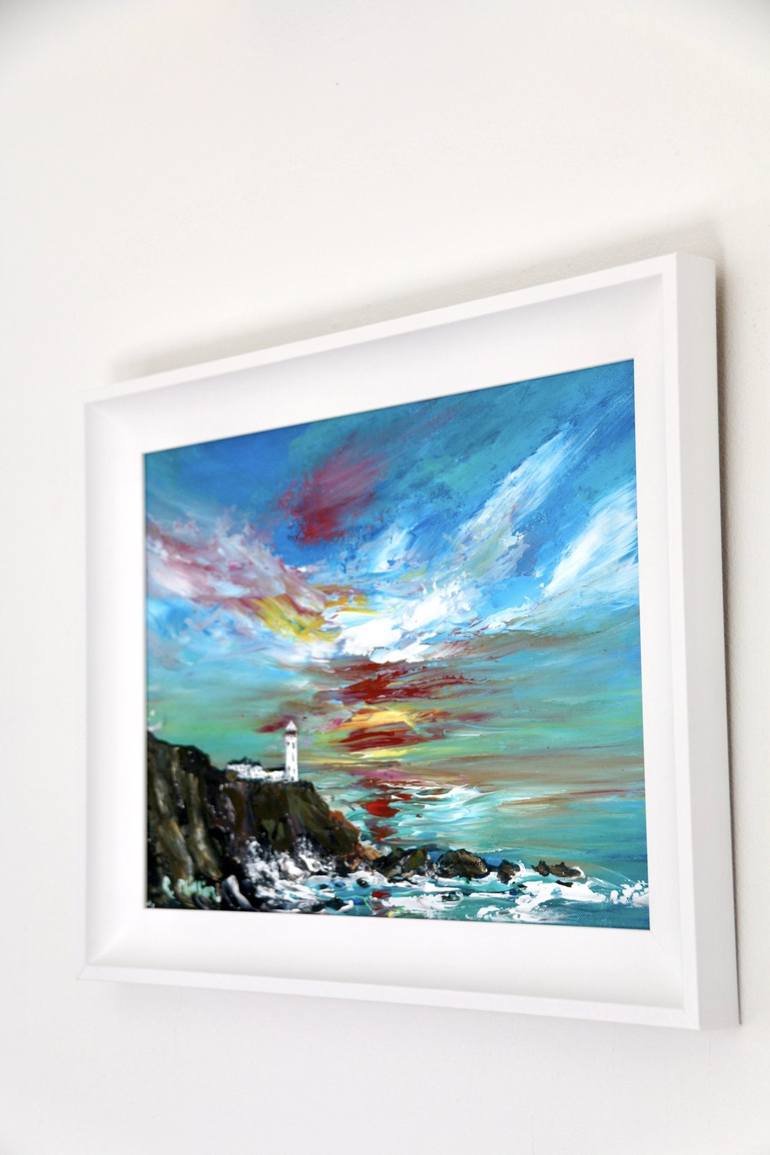 Original Abstract Expressionism Seascape Painting by Rine Philbin