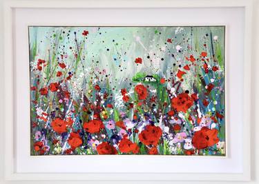 Original Abstract Expressionism Floral Paintings by Rine Philbin