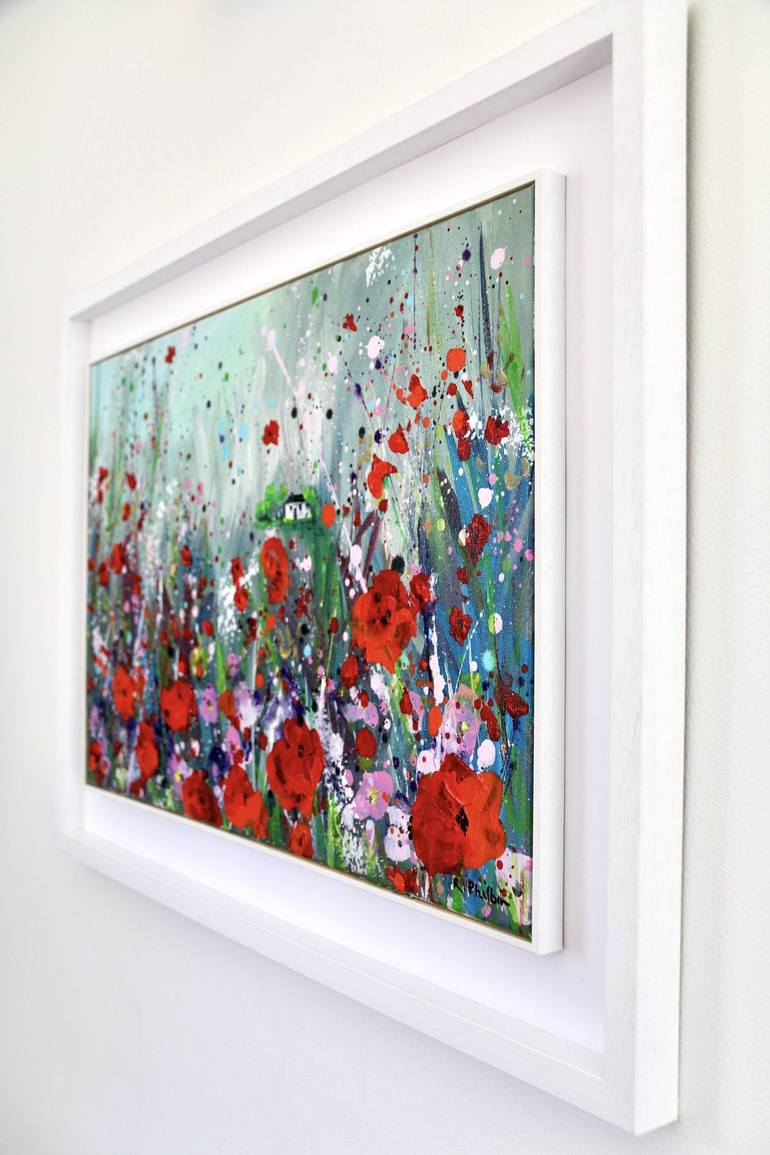Original Abstract Expressionism Floral Painting by Rine Philbin