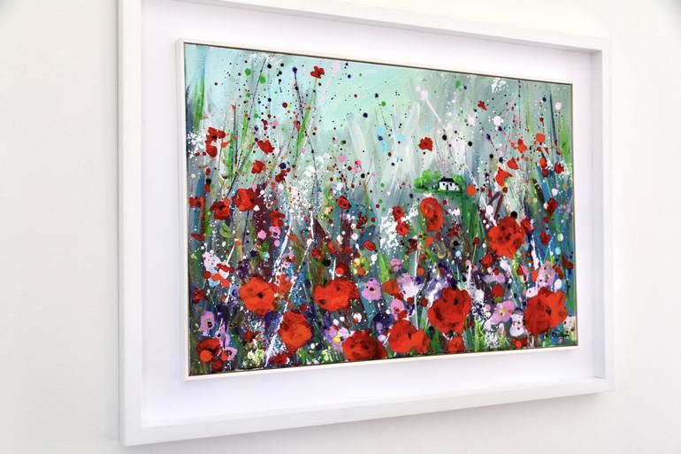 Original Abstract Expressionism Floral Painting by Rine Philbin