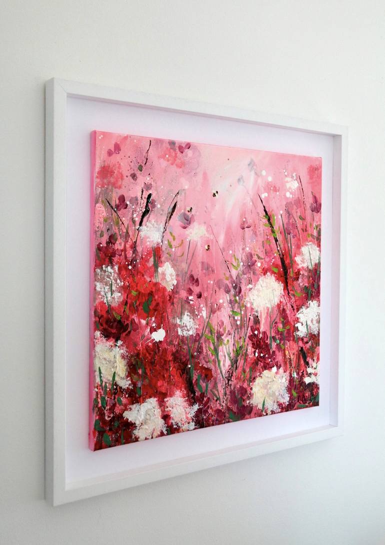 Original Abstract Floral Painting by Rine Philbin