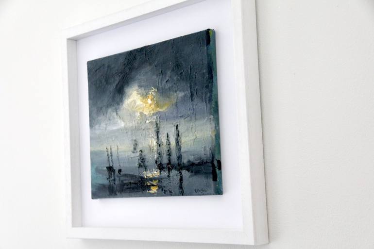 Original Expressionism Seascape Painting by Rine Philbin