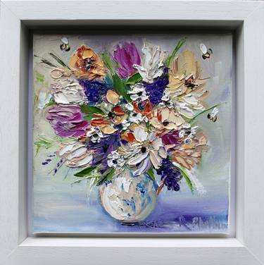 Original Fine Art Floral Paintings by Rine Philbin