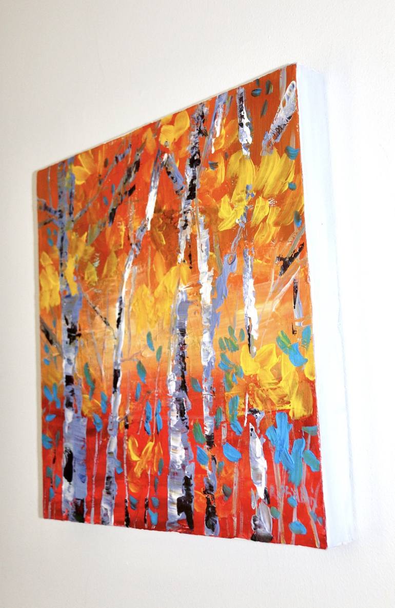Original Abstract Expressionism Tree Painting by Rine Philbin