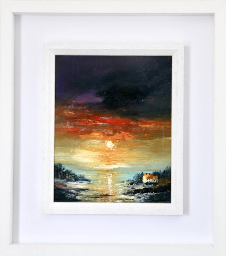 Original Expressionism Seascape Painting by Rine Philbin