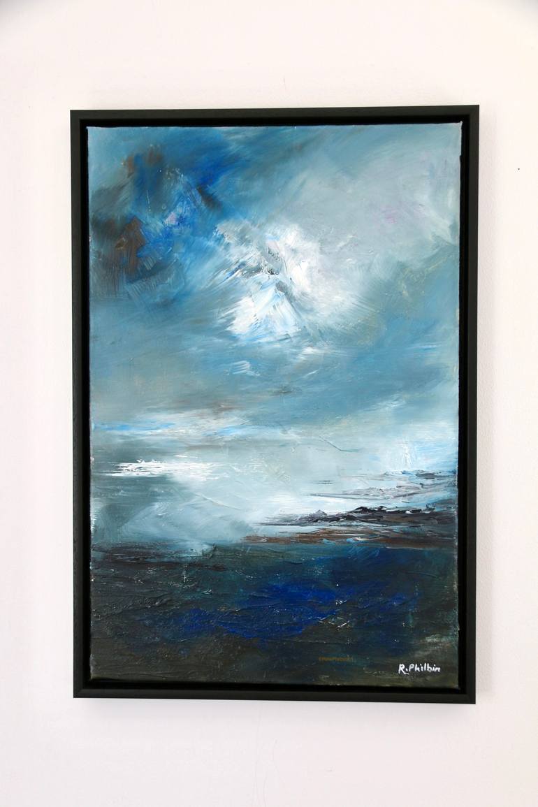 Original Abstract Seascape Painting by Rine Philbin
